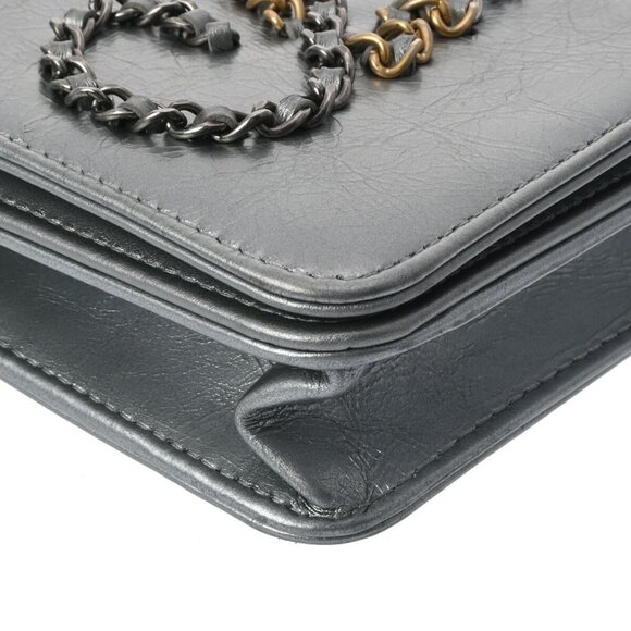 CHANEL Chain wallet Chain logo Silver shoulder bag 800000120219000 - Picture 3 of 9